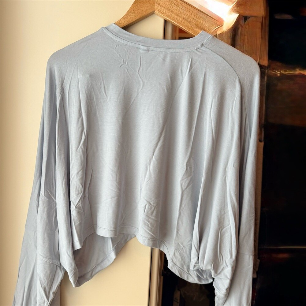 SKIMS Soft Lounge Set Womens Size M Light Blue Long Sleeve Top & Pants - Picture 3 of 7